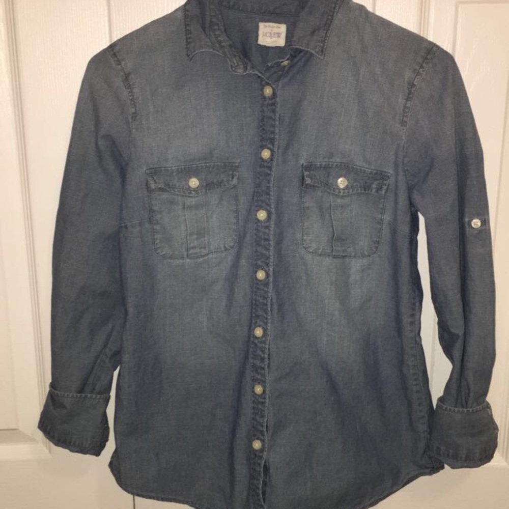 J. crew denim button down shirt